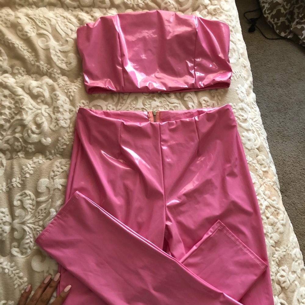 PINK LATEX Barbie Two piece